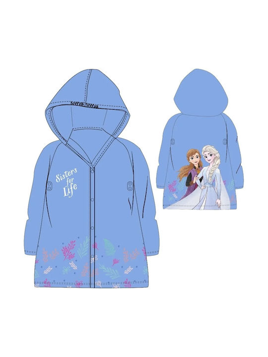 Disney Waterproof Kids Casual Jacket with Hood Light Blue