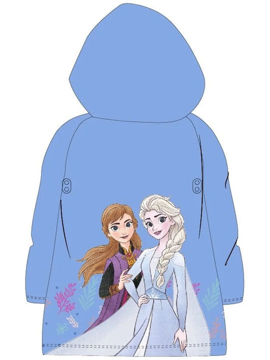 Frozen Geci Pentru Copii Casual Impermeabil Scurt Cu Glugă Albastru Deschis