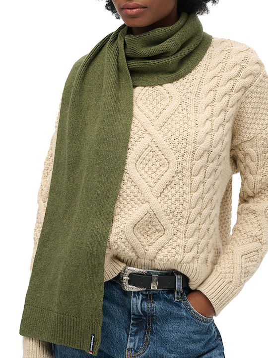 Superdry Women's Knitted Scarf Green