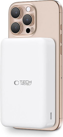 Tech-Protect PB12 LifeMag MagSafe Power Bank 20000mAh 15W με Θύρα USB-A και Θύρα USB-C Λευκό