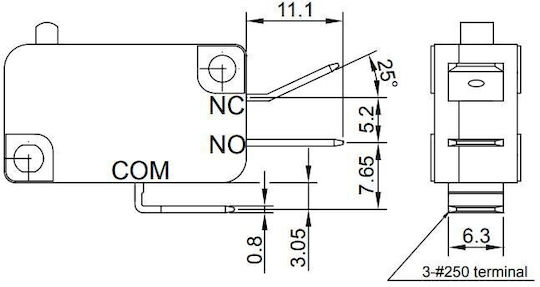 Topelcom On-Off switch Micro Switch 1pcs