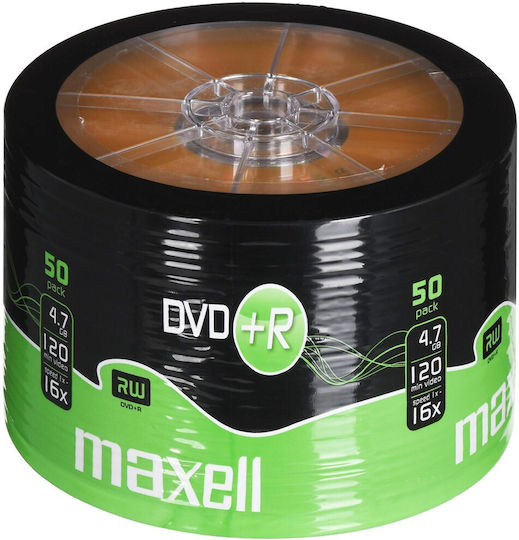 Maxell SP50 Recordable DVD+R 16x 4.7GB Cake Box 50pcs (271093)