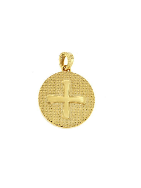 Kontopoulos Charm Amulet Constantine from Gold 9 K with Zircon