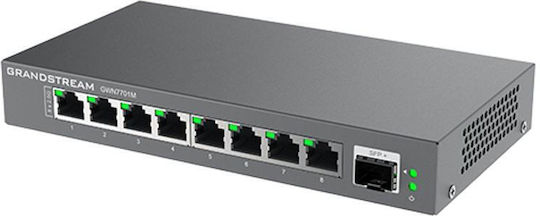 Grandstream GWN7701M Unmanaged L2 Switch με 8 Θύρες Gigabit (1Gbps) Ethernet και 8 SFP Θύρες