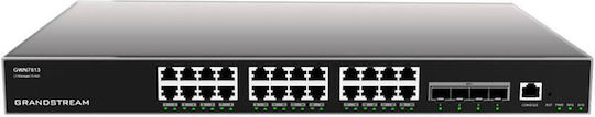 Grandstream GWN7813 Managed L3 Switch with 24 Gigabit (1Gbps) Ethernet Ports and 4 SFP Ports