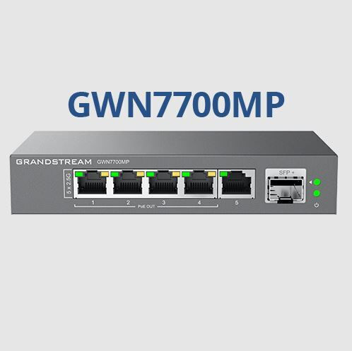 Grandstream GWN7700MP Unmanaged PoE+ Switch με 5 Θύρες Ethernet και 1 SFP Θύρα