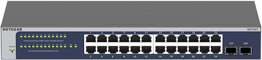 NetGear GS724T v1 Managed L3 Switch με 24 Θύρες Gigabit (1Gbps) Ethernet