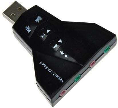 USB External Sound Card Virtual 7.1ch Double Headset