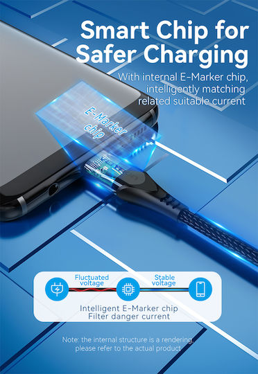 Vention Cablu USB 3.1 USB-C Masculin - USB-C 100W PD Gri 0.5m TAHHD