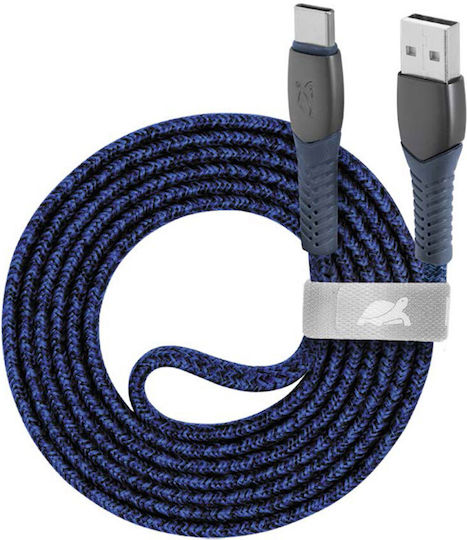 Rivacase Braided USB 2.0 Cable USB-C male - USB-A Μπλε 1.2m PS6102BL12