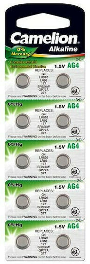 Camelion AG4 Alkaline Watch Batteries LR66 1.5V 10pcs