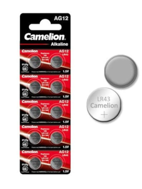 Camelion Alkaline AG12 Μπαταρίες Ρολογιών LR43 1.5V 10τμχ