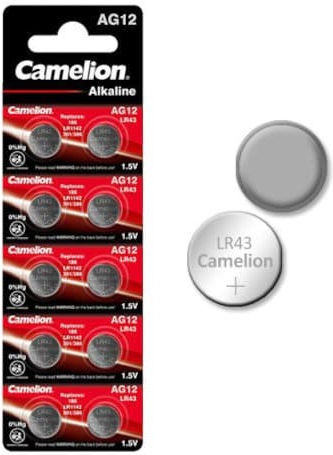 Camelion Alkaline AG12 Μπαταρίες Ρολογιών LR43 1.5V 10τμχ