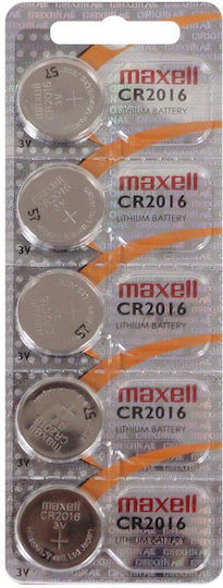 Maxell Hologram Batterien Lithium für Uhren CR2016 3V 5Stück