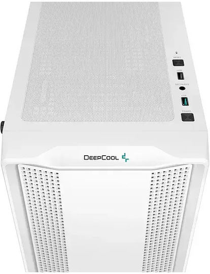 Deepcool CC560 v2 Гейминг Midi Tower Компютърна кутия със страничен прозорец Бял