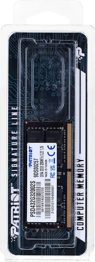Patriot 32GB DDR4 RAM mit Geschwindigkeit 3200 für Laptop
