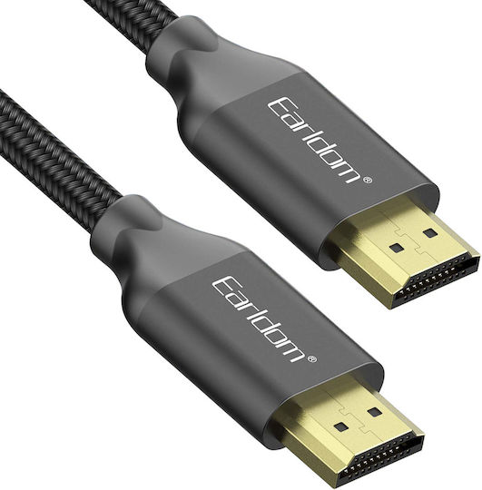 Earldom HDMI 1.4 High Speed 1080p 120Hz Braided Cable HDMI Male - HDMI Male 2m Black