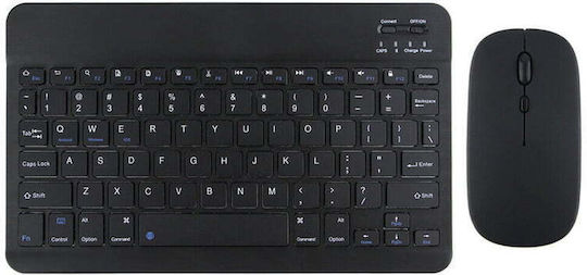 Yelandar AN-030 Ασύρματο Bluetooth Σετ Πληκτρολόγιο & Ποντίκι Αγγλικό US Μωβ