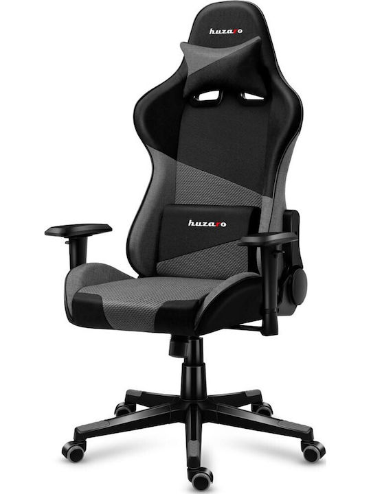 Huzaro Force 6.2 Fabric Gaming Chair with Adjustable Armrests and RGB Lighting Gray