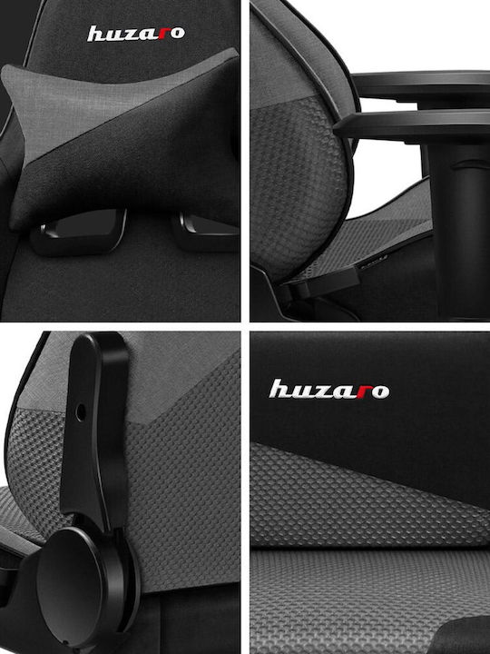 Huzaro Force 6.2 Fabric Gaming Chair with Adjustable Armrests and RGB Lighting Gray