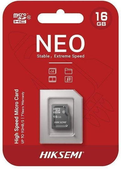 Hikvision microSDHC 16GB U1 UHS-I 92MB/s