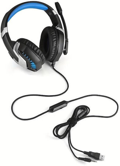 Tele J30 Over Ear Gaming Headset with 3.5mm Blue Connectivity