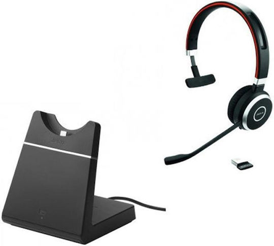 Jabra Evolve 65 SE UC Mono Ασύρματα On Ear Multimedia Ακουστικά με μικρόφωνο και σύνδεση Bluetooth