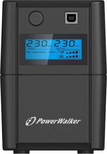 Powerwalker VI 650 SE LCD USV 650VA 360W mit 2 Schuko Steckdosen
