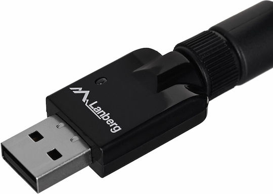 Lanberg NC-0150-WE Αντάπτορας Δικτύου USB με Ασύρματη Σύνδεση Wi-Fi 150Mbps και Αποσπώμενη Κεραία