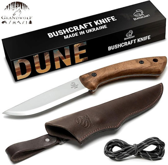 BeaverCraft Cuțit Maro în Husă Din Piele Dune