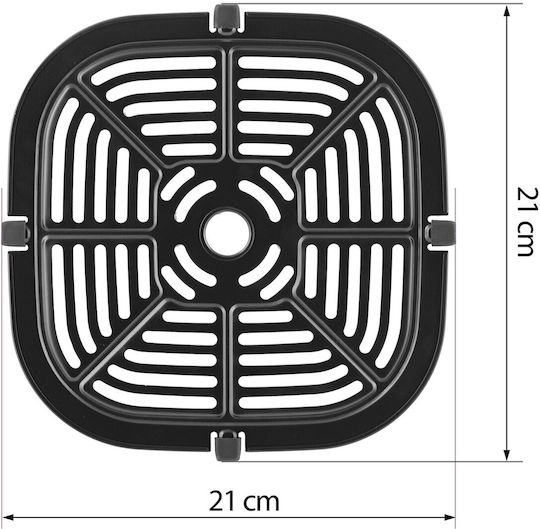 Berdsen Metallic Frying Basket for Air Fryer 21x21cm