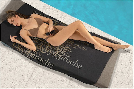 Guy Laroche Velour Printed 2103 Beach Towel Cotton Golden 175x100cm.