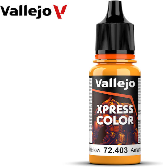 Acrylicos Vallejo Model Making Paint In Yellow Colour 18ml
