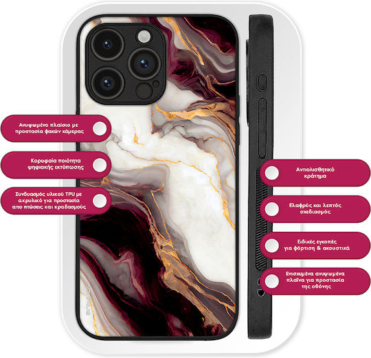 Sonique Marble Series Case for Xiaomi Poco F5 Pro 5G Bordeaux