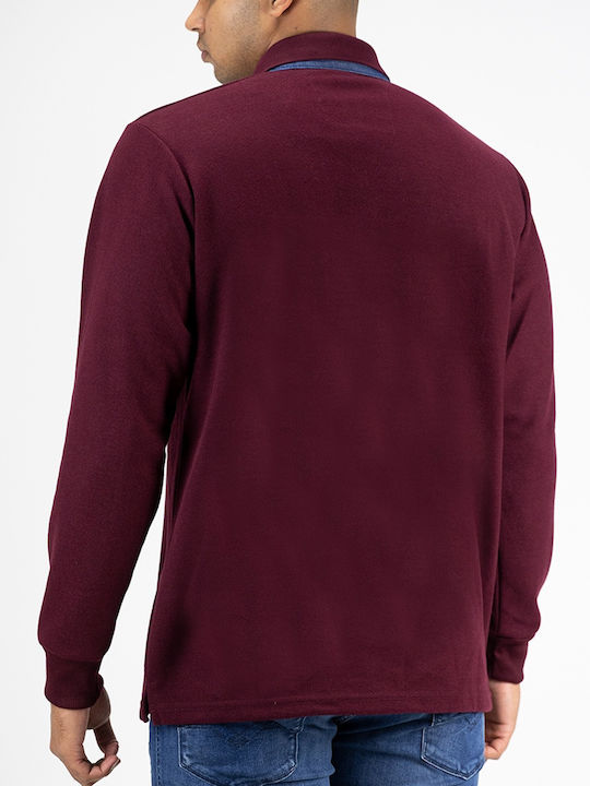 Polo Long Sleeve Blouse Bordo
