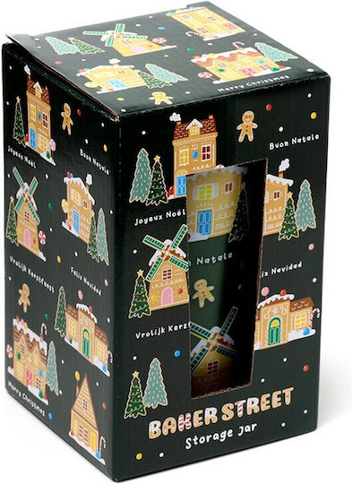 Bamboo Lid Storage Jar Christmas Cookie