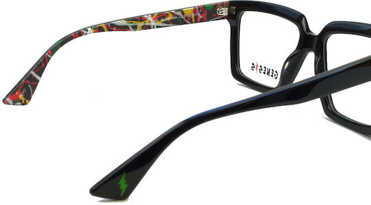 Genesis Weiblich Kunststoff Brillenrahmen Schwarz GV231584C2