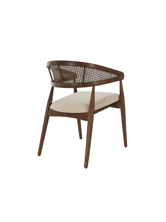 Maya Stühle Speisesaal Brown Beige 1Stück 53x50x76cm