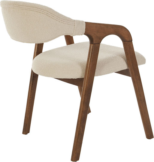 Hermes Стол За Трапезария Кафяво Бежов 56x65x76см