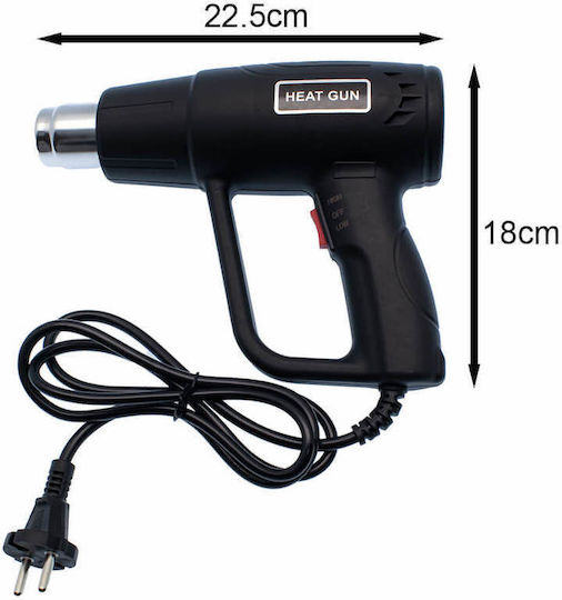 Heat Gun 2000W with Maximum Temperature 650°C