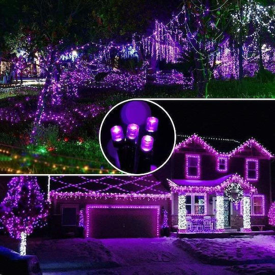 200 Lichterketten LED 20m. Lila in Zeichenfolge 1Stück