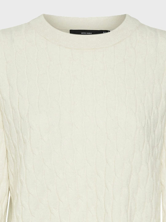 Vero Moda Women's Long Sleeve Sweater Ecru