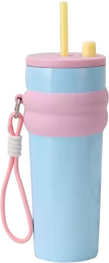 Techsuit Ποτήρι Θερμός Ανοξείδωτο 710ml Ανοιχτό Μπλε