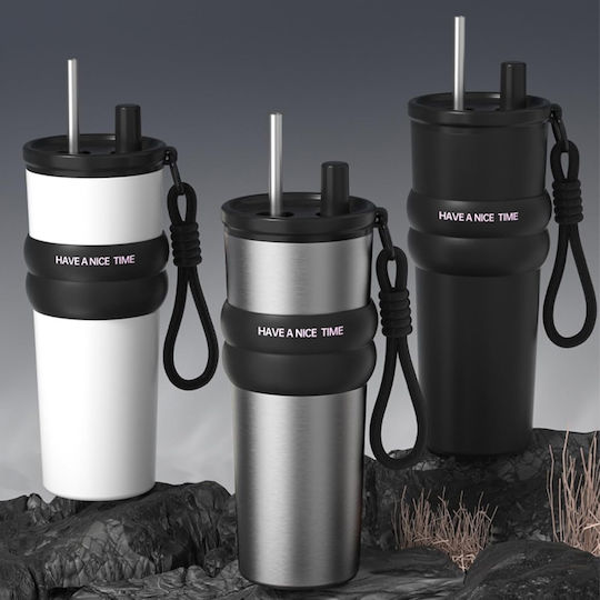 Techsuit Ποτήρι Θερμός Ανοξείδωτο 710ml Μαύρο