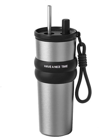 Techsuit Ποτήρι Θερμός Ανοξείδωτο 710ml Γκρι
