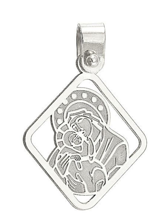 Dio Jewellery Lab Μενταγιόν με την Παναγία 40cm Ασήμι