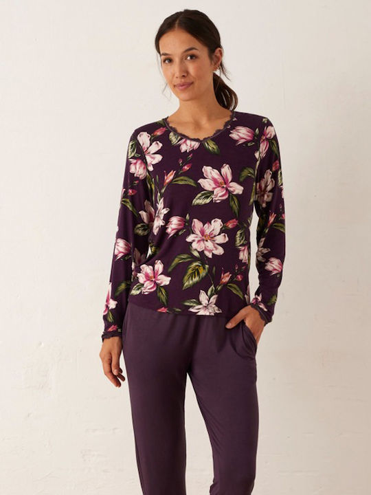 Promise Winter Women's Pyjama Set Purple