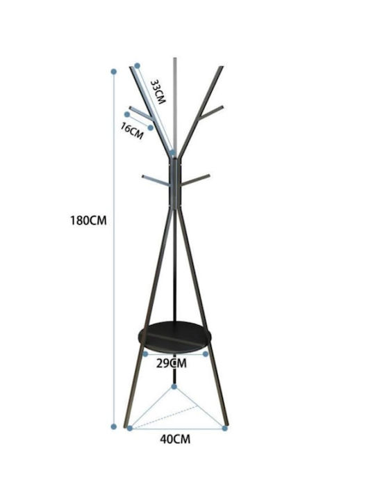 Καλόγερος Μεταλλικός Λευκός 40x40x180cm
