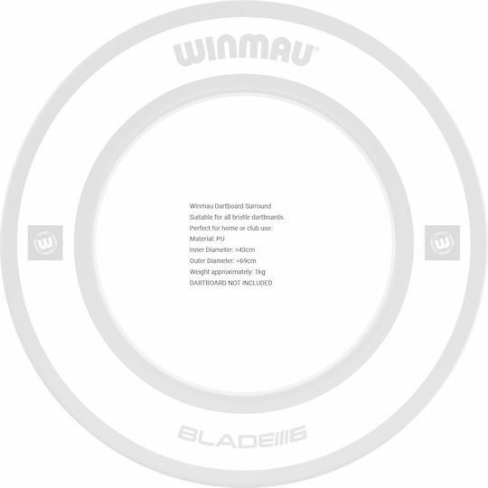 Професионален бял обкръжение Winmau Blade 6 1.0
