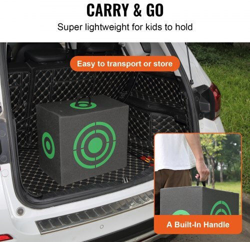Vevor Archery Target 16"x18" Portable Handle Black Fzbxk16x18x1pvqv0v0